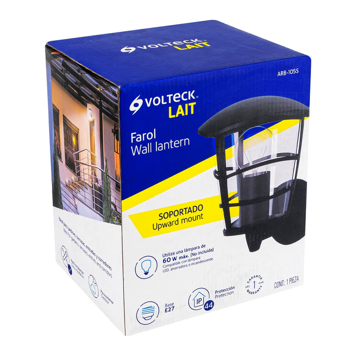 Farol Sobreponer Negro VOLTECK