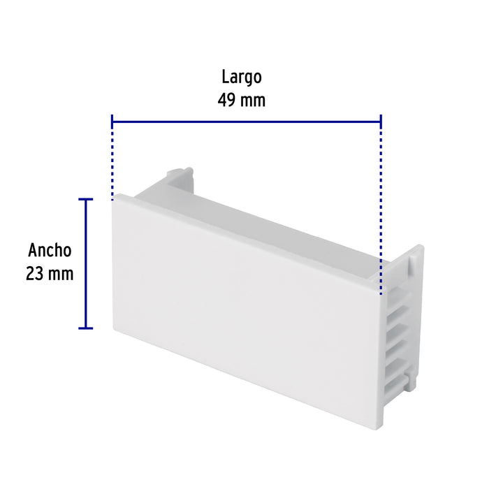 Tapón Ciego, 1 Módulo, Línea Española, Color Blanco