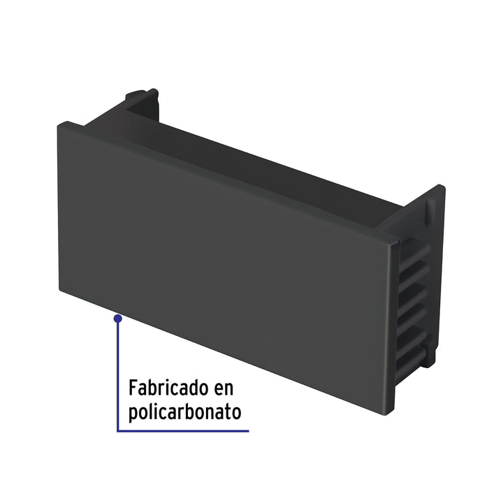 Tapón Ciego, 1 Módulo, Línea Española, Color Negro