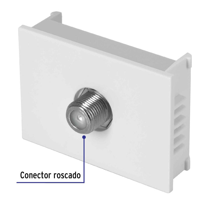 Dado De Tv 1.5 Módulos, Línea Española, Blanco