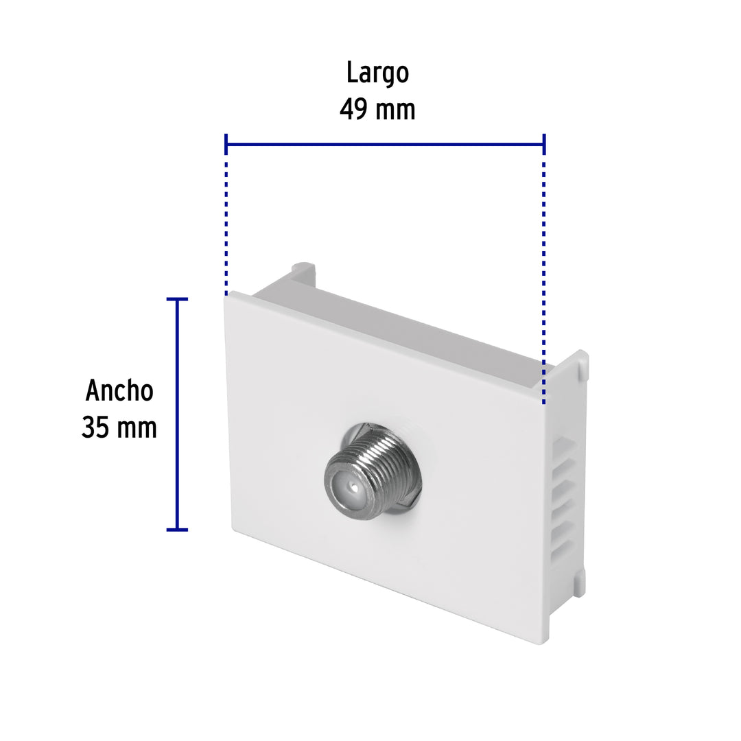 Dado De Tv 1.5 Módulos, Línea Española, Blanco