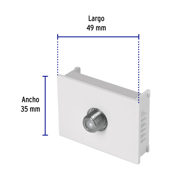 Dado De Tv 1.5 Módulos, Línea Española, Blanco