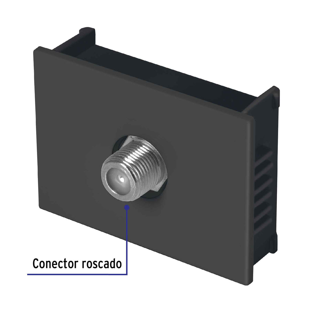 Dado De Tv 1.5 Módulos, Línea Española, Negro