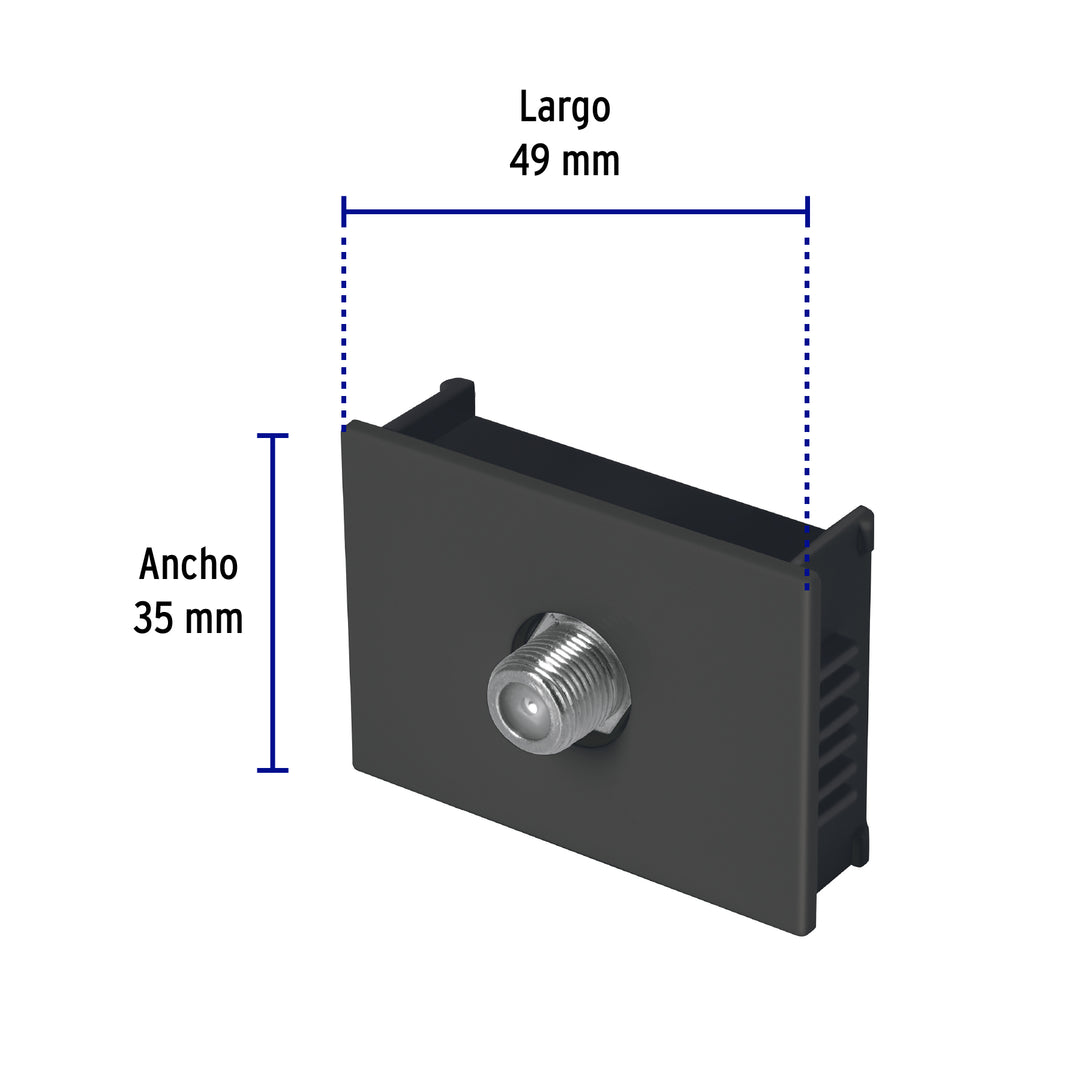 Dado De Tv 1.5 Módulos, Línea Española, Negro