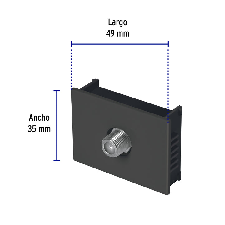 Dado De Tv 1.5 Módulos, Línea Española, Negro