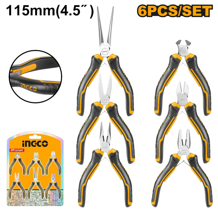 Set De Mini Pinzas Y Alicates 6 Pzs, Mago Bimaterial Basic Plus