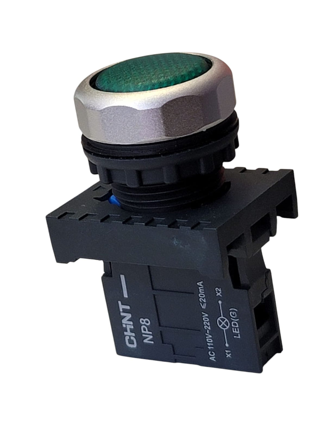 Luz Piloto 22MM 110/22VCA LED Verde Chint