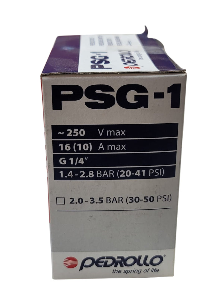 Switch De Presion PSG-1 Presostato De 20-40 Psi Pedrollo