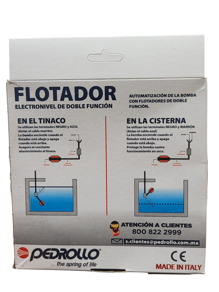 Switch Flote 3 NHT3 3 Mts 16 Amp Pedrollo
