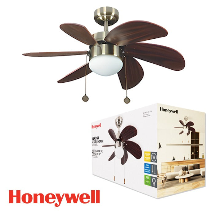 Ventilador De Techo 32 Decorativo Acabado Satin Nickel