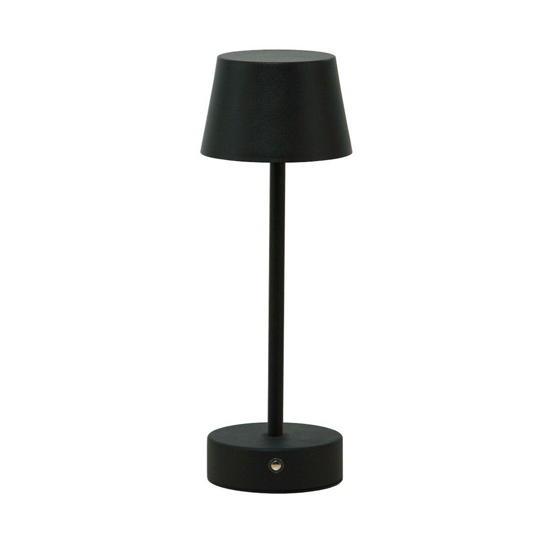 Lampara De Mesa LED Negro Recargable Interruptor Tactil