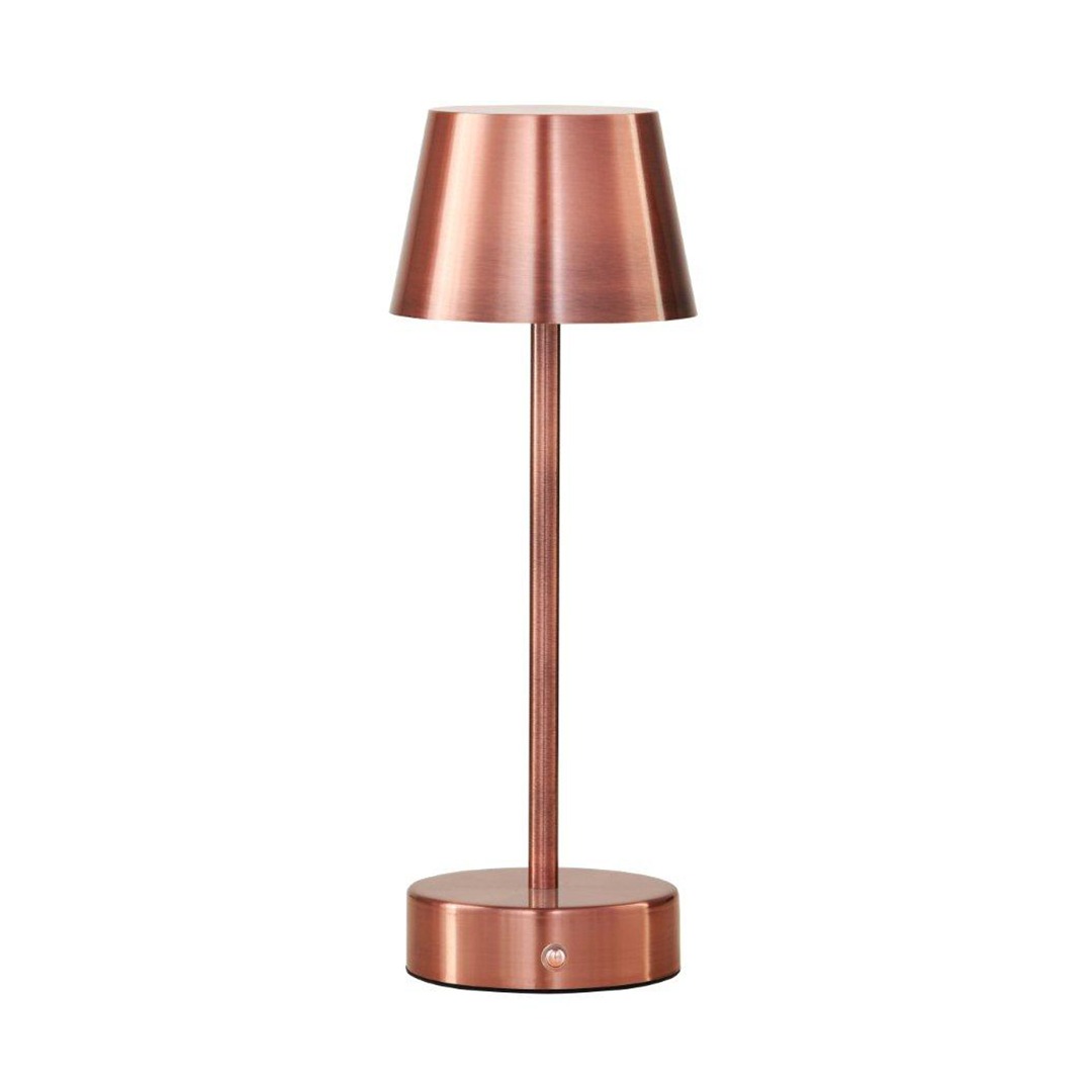 Lampara De Mesa LED Acabado Cobre Recargable Interruptor Tactil