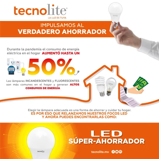 Foco A19 LED 8.5 W Tecnolite