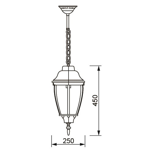 Farol Colgante Grande Negro (LUM0738) Luxlite