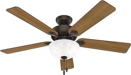 Hunter Swanson Ventilador De Techo Tradicional De Bronce Para Interiores De 52 Pulgadas