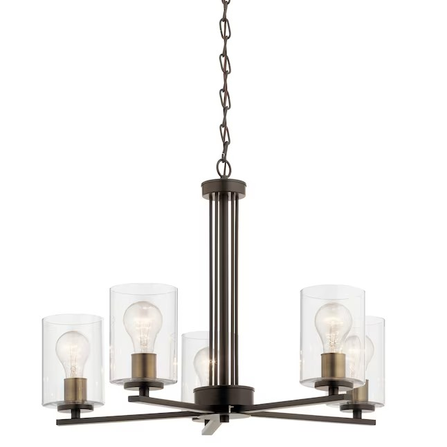 Lampara Colgante Kichler Fontella 5 Candelabro De 5 Luces Bronce