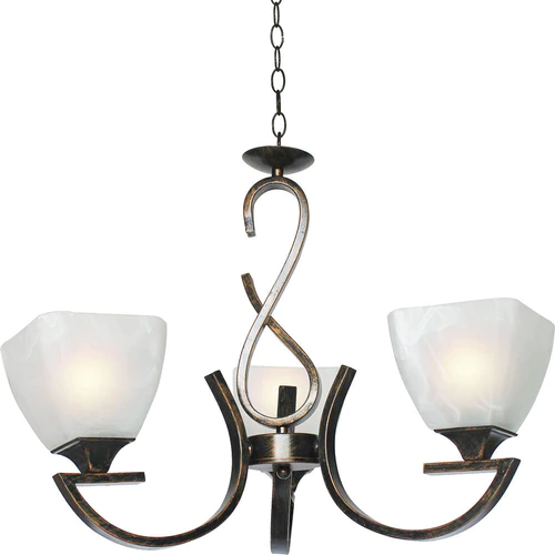 Lampara Colgante Bronce 3 Copas Vidrio Murano 3*E2760W Home Delight