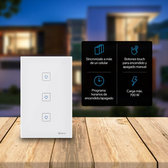 Apagador WI-FI Touch Triple Steren