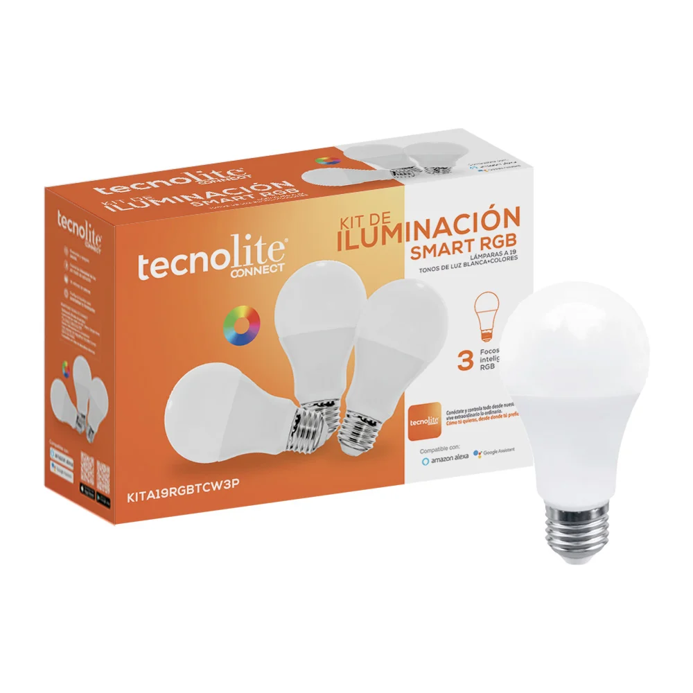 Paquete De 3 Focos LED Inteligentes Tecnolite