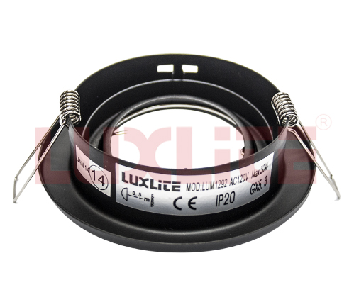 Lampara Ojo De Buey 1X50W Negro 3 P. Luxlite