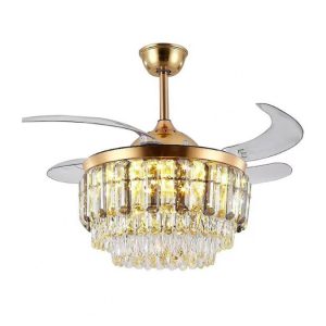 LAMPARA DE ACRILICO ACABADO BRONCE (VENTILADOR INCORPORADO) ILUTEC