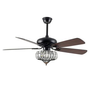 VENTILADOR CON 5 ASPAS NEGRO ILUTEC